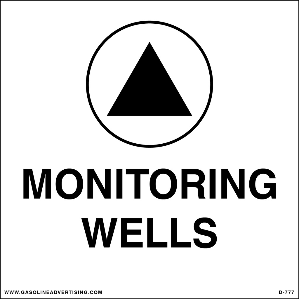 D-777 API Color Coded Decal - MONITORING WELLS | Gasoline Advertising